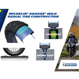 Michelin Anakee Wild Tyre 90/90-21 Front cutaway