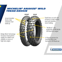 Michelin Anakee Wild Tyre 140/80-18 features