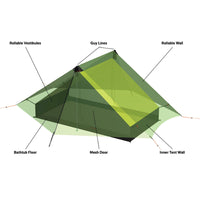 Hilleberg Anaris Tent (Green) cutaway