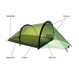 Hilleberg Anjan 2 Tent (Green) cutaway