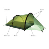 Hilleberg Anjan 3 Tent (Green) cutaway