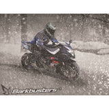 Barkbusters Blizzard Universal Handguards in use in a blizzard!