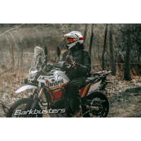 Yamaha XTZ700 Tenere Barkbuster Hardware Backbone kit with guards out on the trail