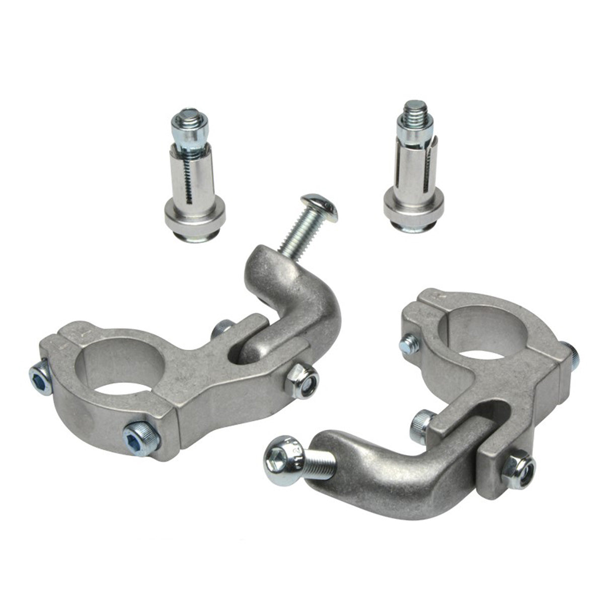 Barkbusters Tapered Handlebar Clamp Kit partially set up