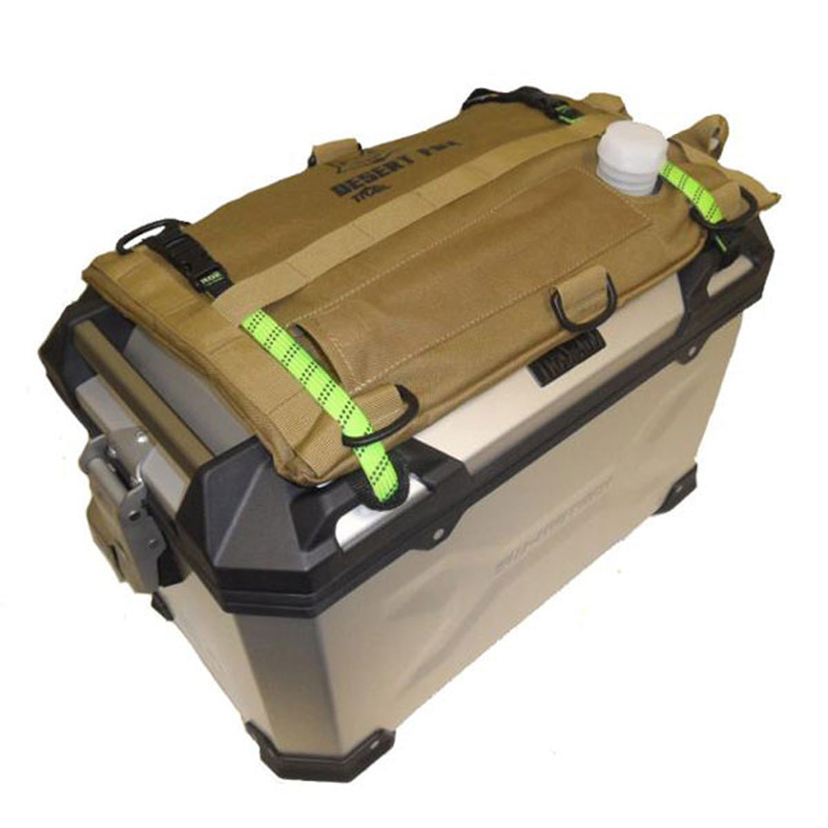 Desert Fox 3L Trail Fuel Cell attached to a pannier