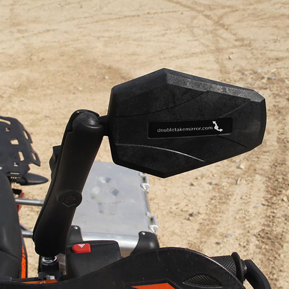 Doubletake Adventure Mirror fitted to a bike