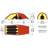 Hilleberg Anjan 3 GT Tent specification diagram