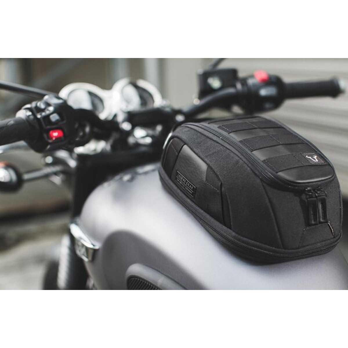 SW Motech Legend Gear Magnetic Tank Bag on the bike