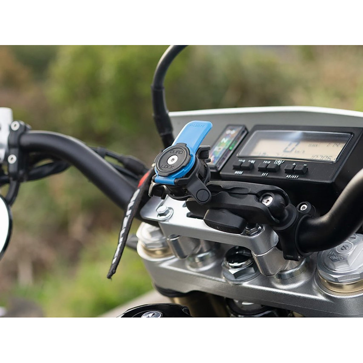 Quad Lock 360 Lever Head on a motorcycle