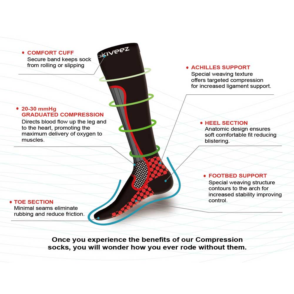 Moto-Skiveez Performance Compression Sock specs