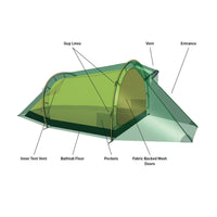 Hilleberg Nallo 2 Tent (Sand) cutaway