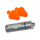 NoNoise Intelligent Hearing Protection Earplugs pair with storage tube