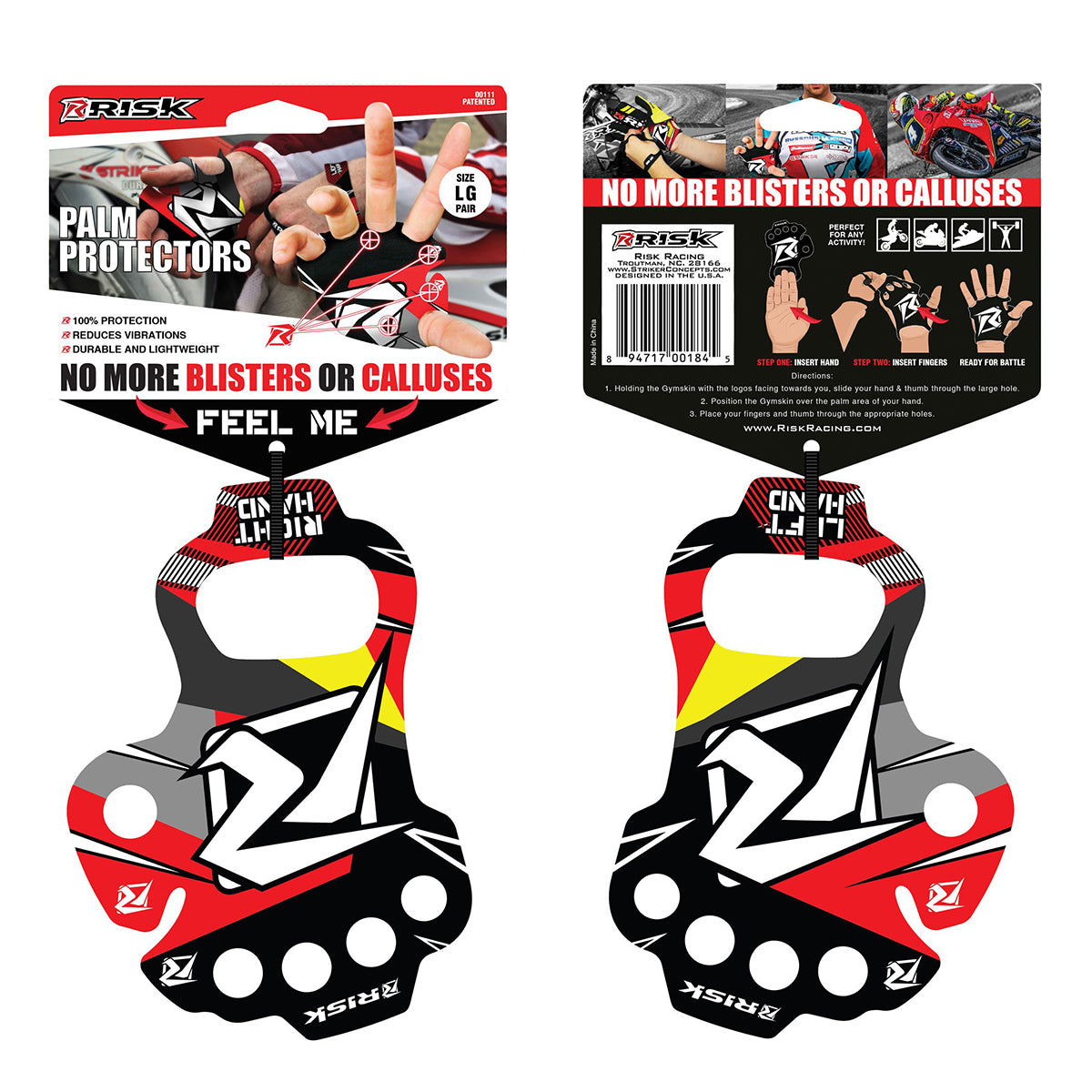 Risk Racing Palm Protectors in packaging