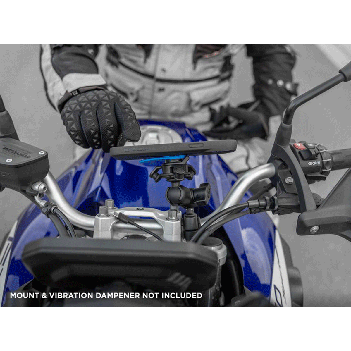 Quad Lock 1 Inch Ball Adaptor for Motorcycles with mount and vibration dampener