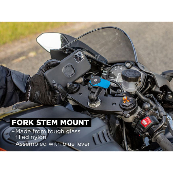 Quad Lock Motorcycle Fork Stem Mount Kit With Vibration Dampener & MAG Case For IPhone 15 Quad Lock Motorcycle Fork Stem Mount Kit With Vibration Dampener & MAG Case For IPhone 15
