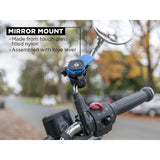 Quad Lock Scooter Motorcycle Mirror Mount on a street bike