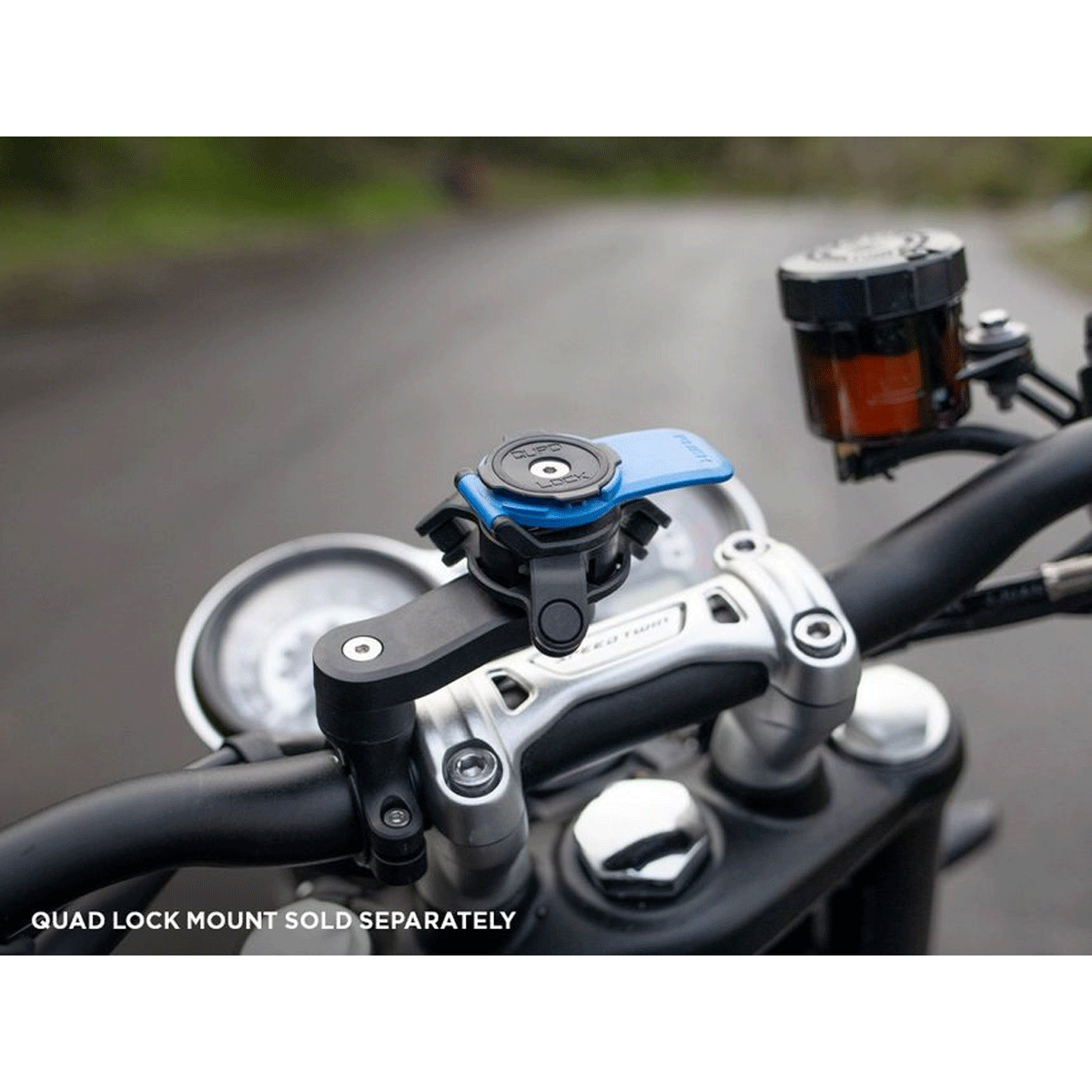 Quad Lock Vibration Dampener out on a bike