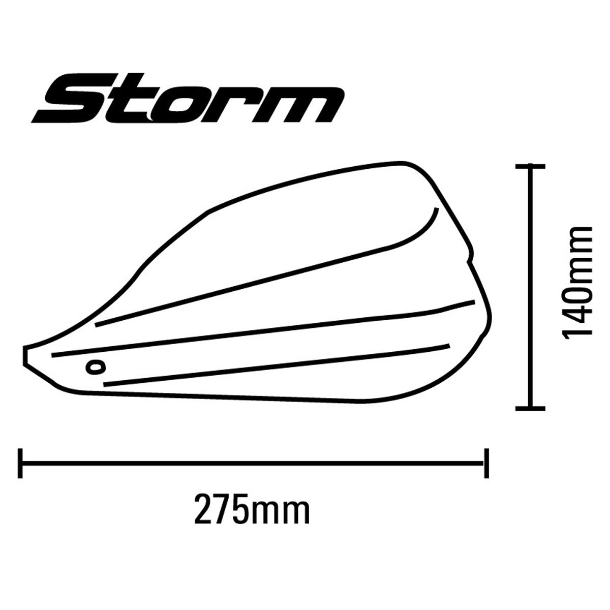 Barkbusters Storm Handguards (White) dimensions