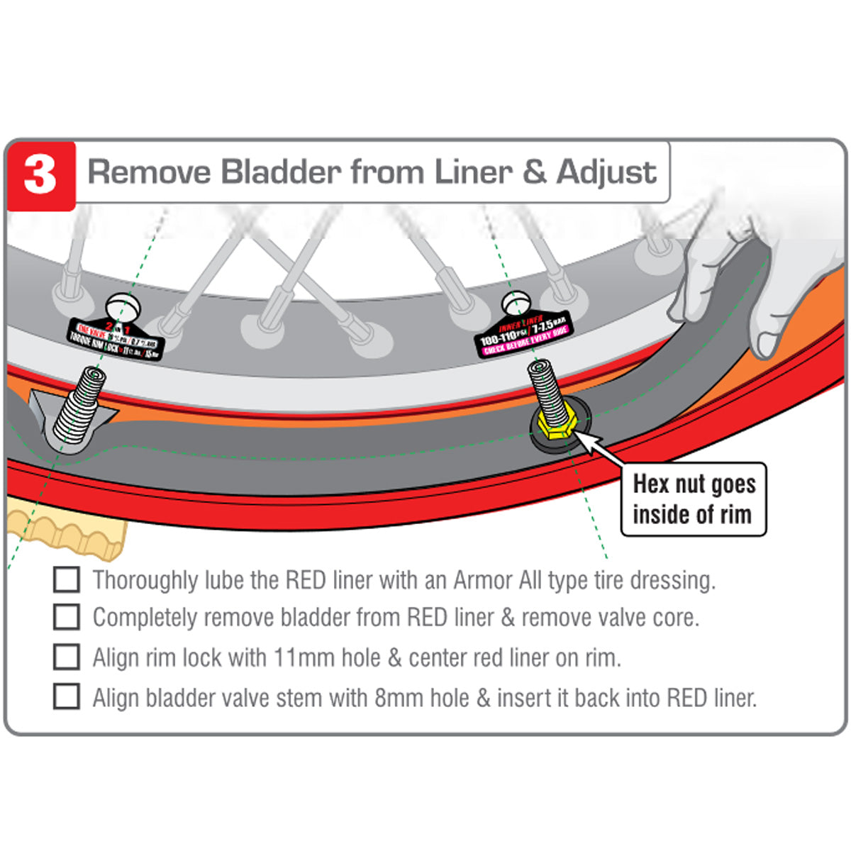 TUbliss installation - Remove Bladder from liner and adjust