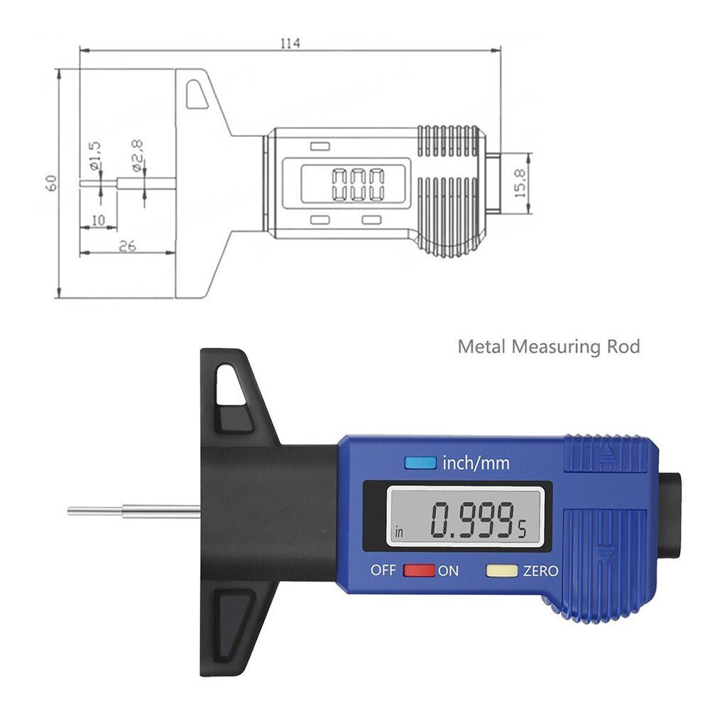 Digital Tyre Tread Depth Gauge specifications