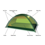 Hilleberg Unna Tent (Green) cutaway