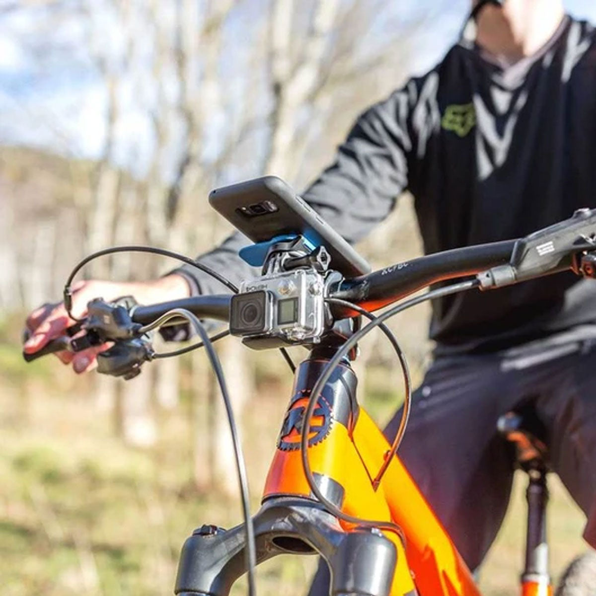 Quad Lock Adaptor Camera Light Mount on the trails