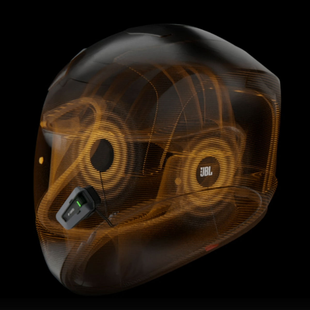 Cardo PackTalk Edge showing JBL sound