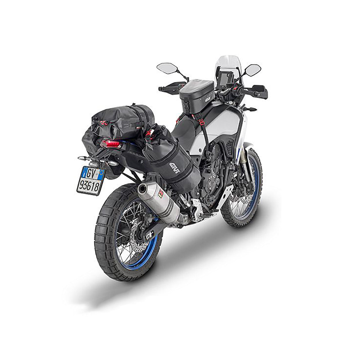 Givi Canyon Soft Luggage Saddle Base fitted to bike