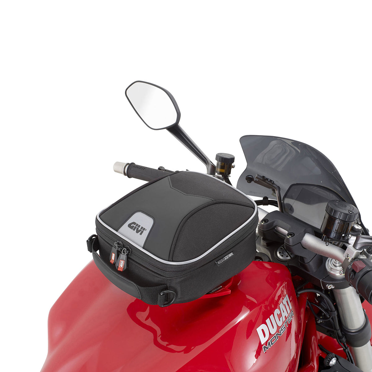 Givi XS319 Mini Tanklock Tank Bag attached to bike